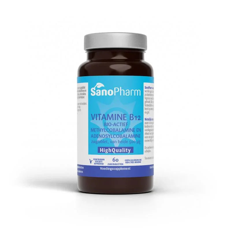 SanoPharm Vitamine B12 methyl adenosylcobalamine 500mcg 60 Zuigtabletten