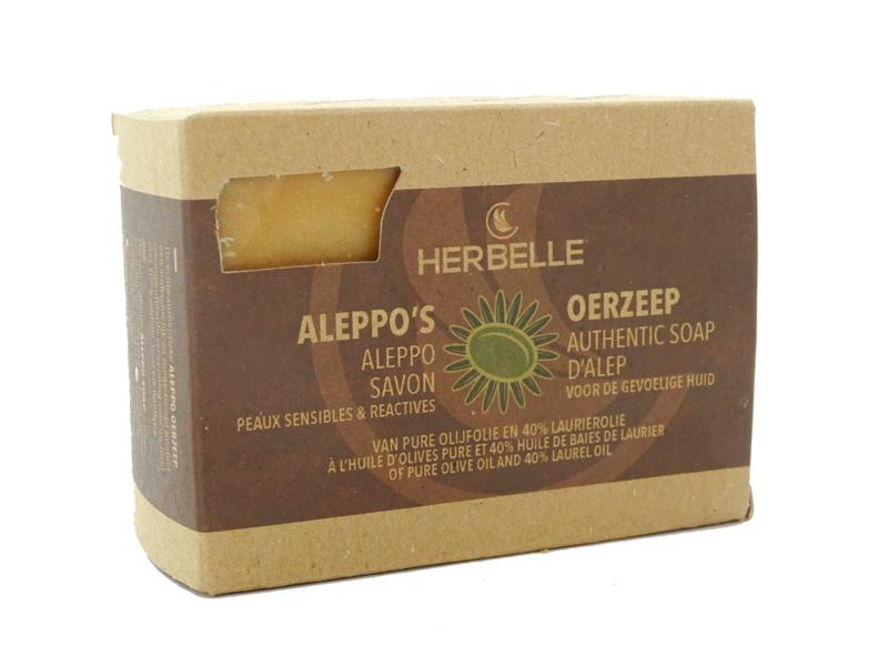 Herbelle Aleppo zeep olijf met 40% laurier 1.00 Stuks