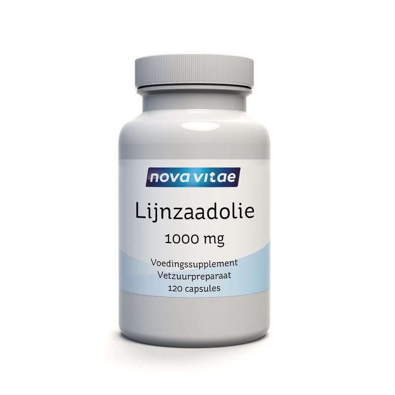 Nova Vitae Lijnzaadolie 1000mg puur (flaxseed oil) 120.00 Capsules