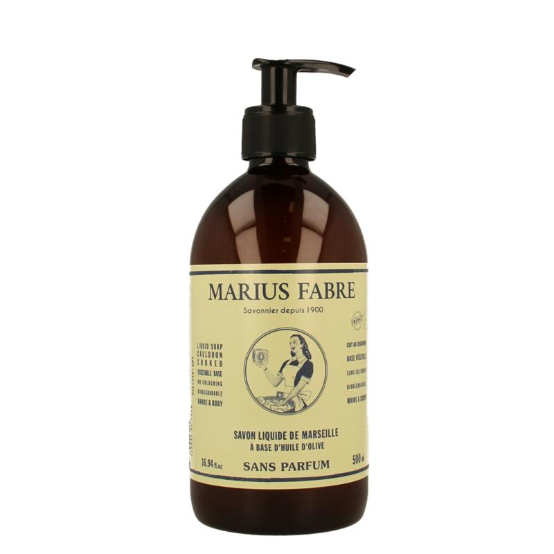 Marius Fabre Nature Marseille zeep zonder parfum met pomp 500 Milliliter