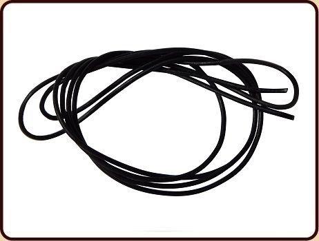 Ruben Robijn Leren koord zwart rond 1 Stuks