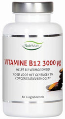 Nutrivian Vitamine B12 methylcobalamine 3 mg 60 Zuigtabletten