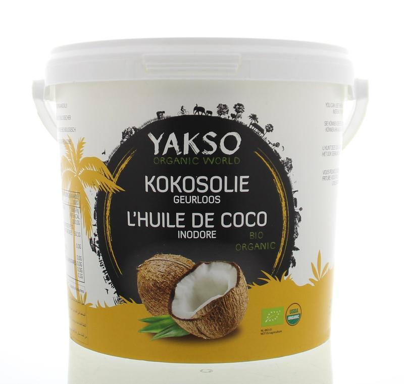 Yakso Kokosolie geurloos bio 2500 Milliliter
