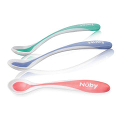Nuby Warmtegevoelige lepel met zachte rand 4.00 Stuks