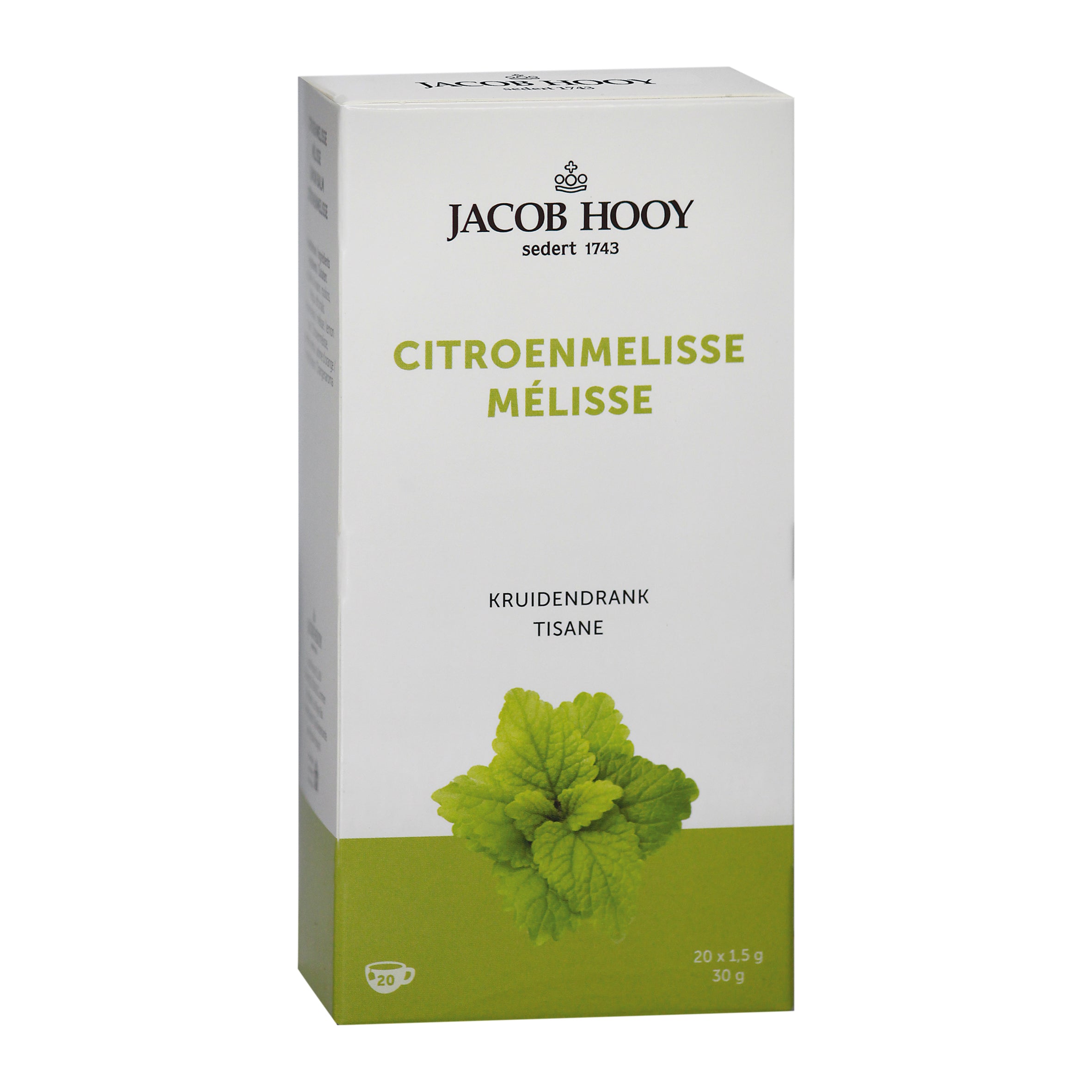 Jacob Hooy Citroenmelisse theezakjes gold 20.00 Zakjes