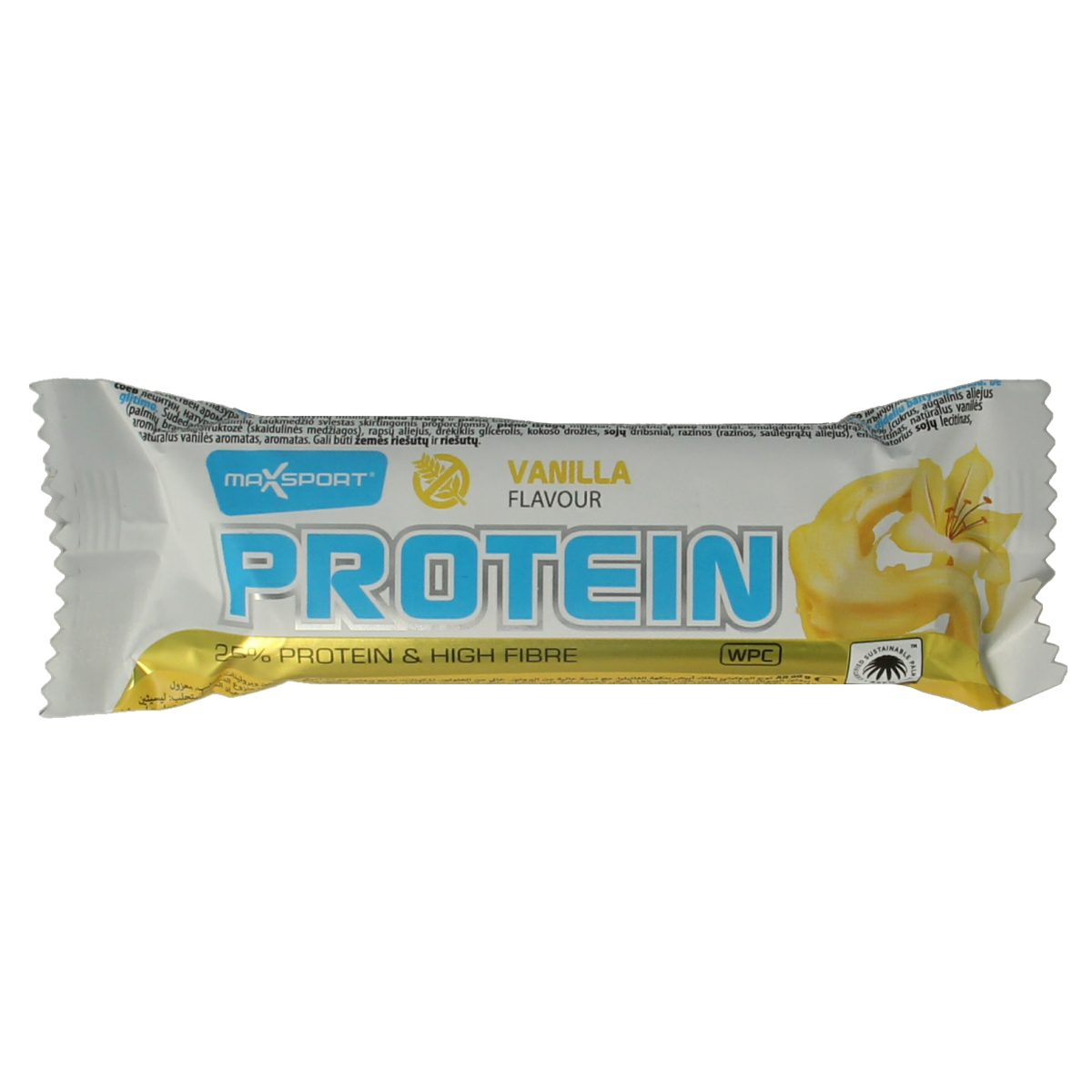 Max Sport Proteine bar vanille 60.00 Gram