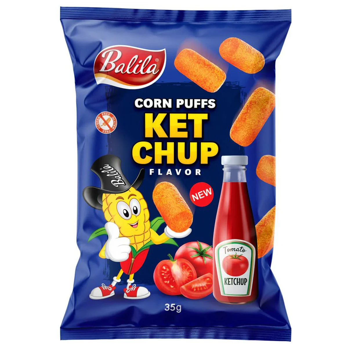 Balila Corn puffs ketchup glutenvrij 35 Gram