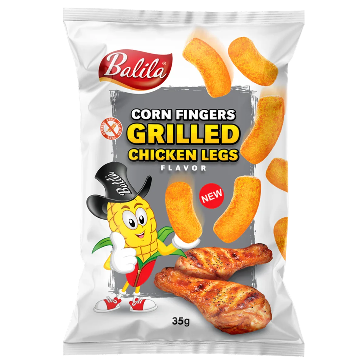 Balila Corn puffs grilled chicken glutenvrij 35 Gram