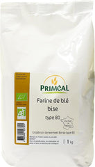 Primeal Grijsbruin tarwemeel borsa 80 bio 1 Kilogram