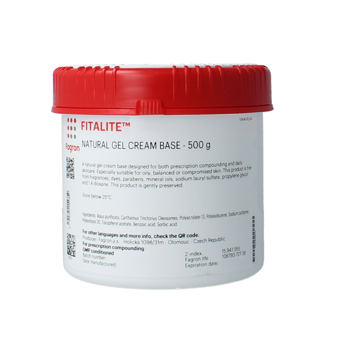 Fagron Fitalite gel creme 500.00 Gram