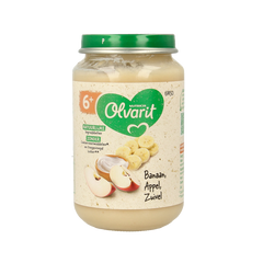 Olvarit Banaan appel yoghurt 6M50 200 Gram