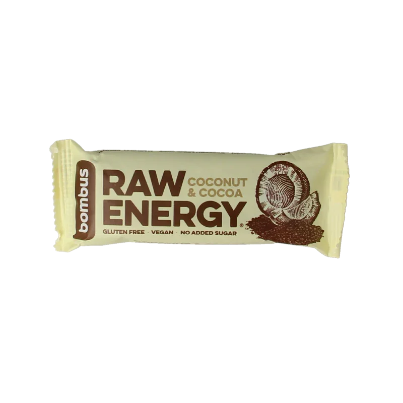 Bombus Raw energy bar coconut & cocoa 50 Gram