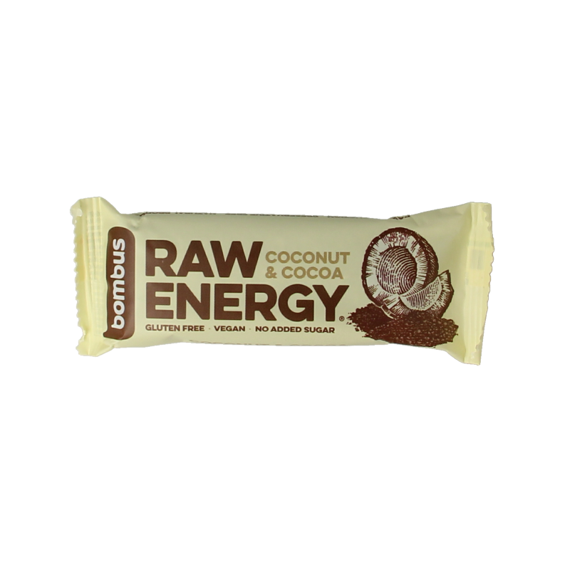 Bombus Raw energy bar coconut & cocoa 50 Gram