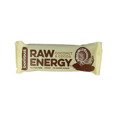 Bombus Raw energy bar coconut & cocoa 50.00 Gram