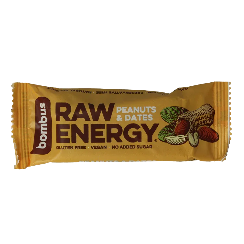 Bombus Raw energy bar peanut & dates 50 Gram