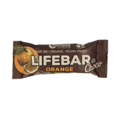 Lifefood Lifebar inchoco sinaasappel bio raw 40.00 Gram