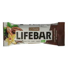 Lifefood Lifebar inchoco chocolade vanille raw bio 40 Gram