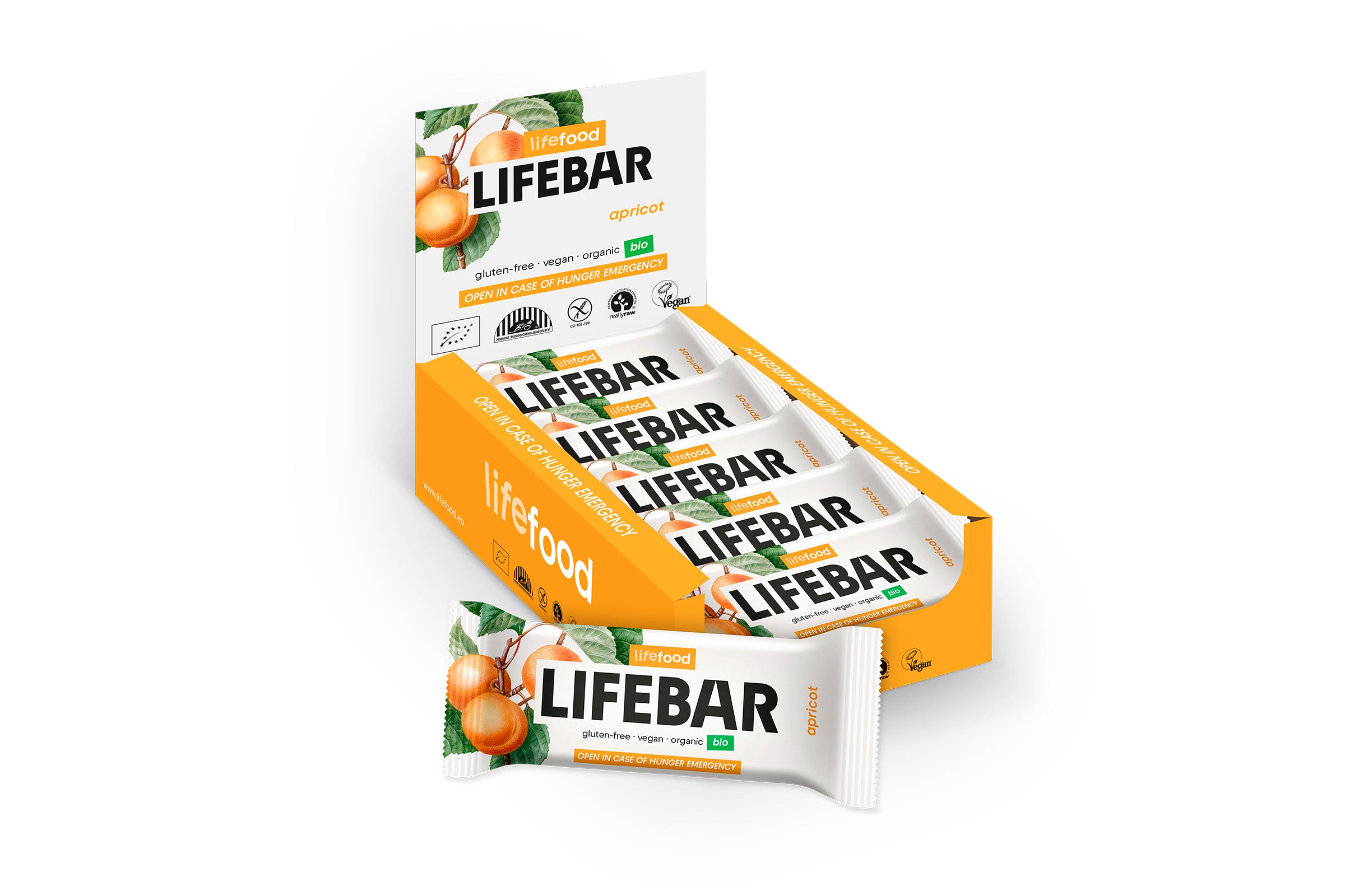 Lifefood Lifebar abrikoos bio raw 40 Gram