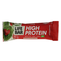 Lifefood Lifebar proteine aardbei bio 40.00 Gram
