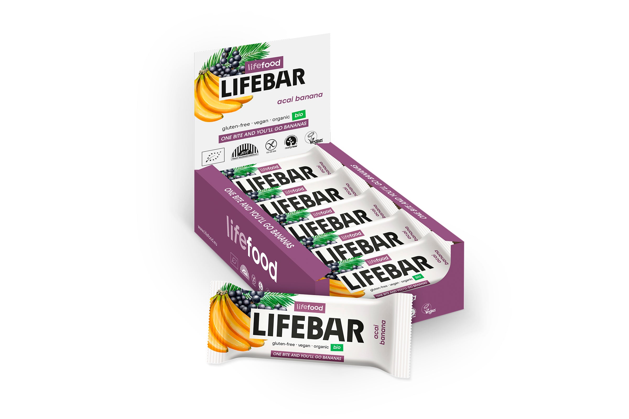 Lifefood Lifebar acai banana bio raw 40 Gram