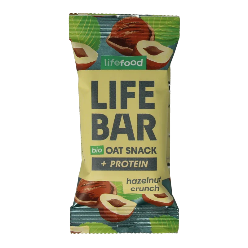 Lifefood Lifebar oatsnack proteine hazelnoot crunch bio 40 Gram