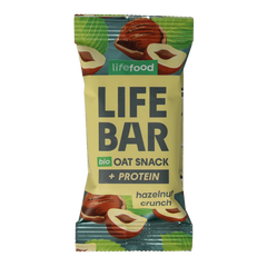 Lifefood Lifebar oatsnack proteine hazelnoot crunch bio 40 Gram