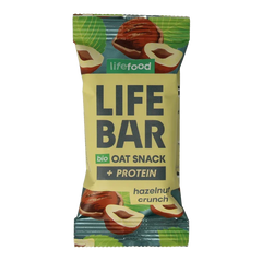 Lifefood Lifebar oatsnack proteine hazelnoot crunch bio 40 Gram