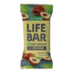 Lifefood Lifebar oatsnack proteine hazelnoot crunch bio 40.00 Gram