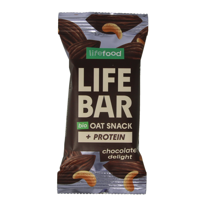 Lifefood Lifebar oatsnack proteine chocolate delight bio 40 Gram
