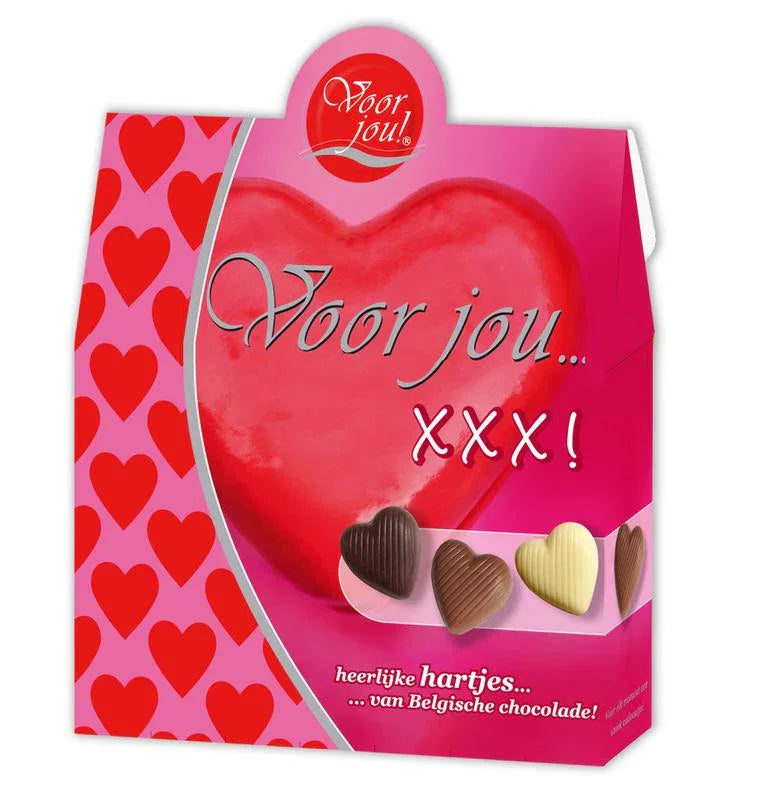 Voor Jou! Cadeau doos hartjes XXX 100 Gram