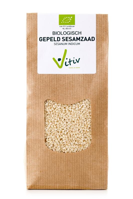 Vitiv Sesamzaad wit gepeld bio 500.00 Gram