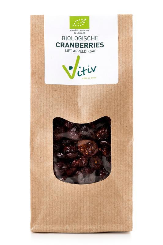 Vitiv Cranberries appeldiksap bio 500 Gram
