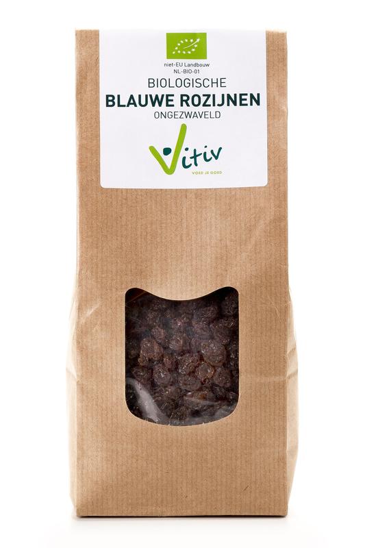 Vitiv Blauwe rozijnen klein bio 1.00 Kilogram