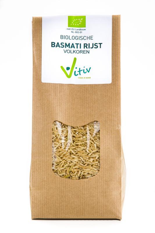 Vitiv Basmati rijst volkoren bio 500 Gram