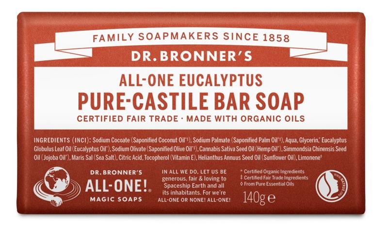 Dr Bronners Barsoap eucalyptus 140.00 Gram