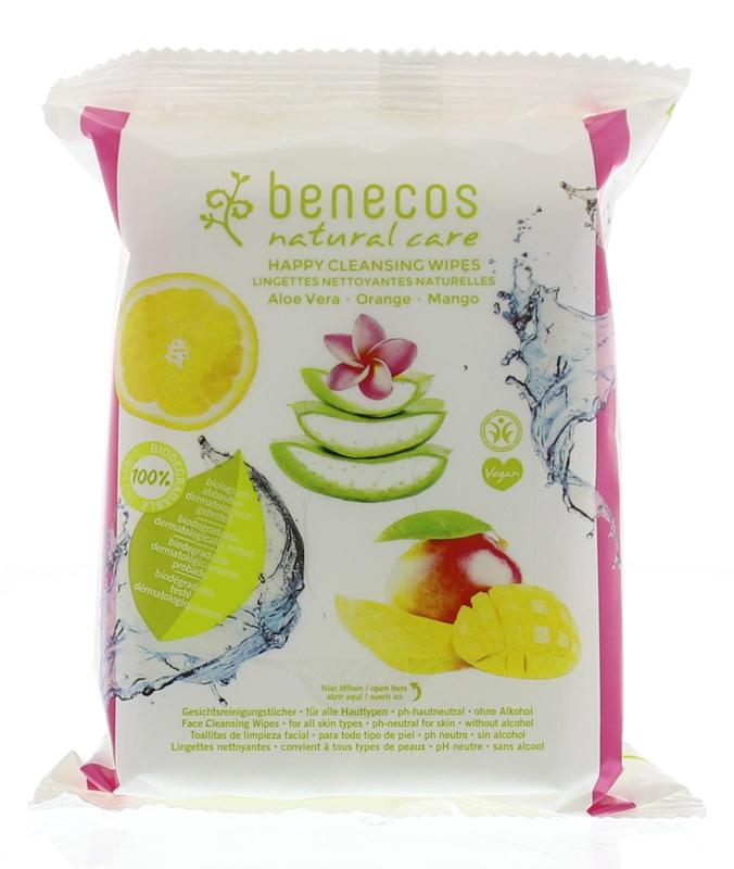 Benecos natural beauty Vegan happy reinigingsdoekjes 25 Stuks