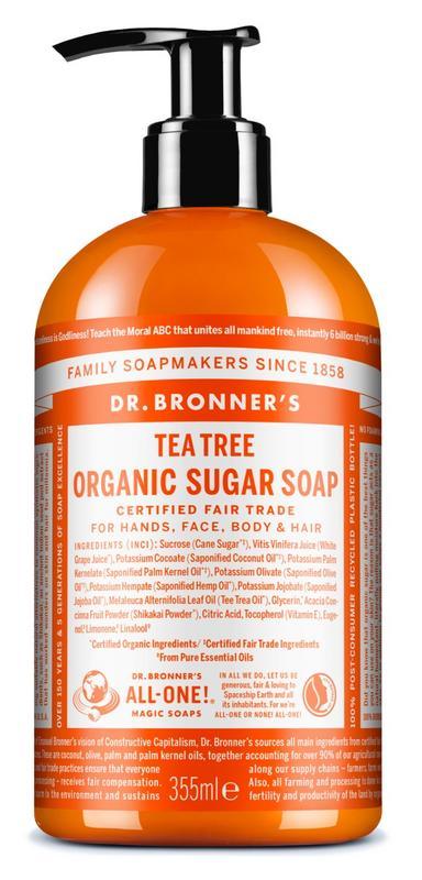 Dr Bronners Shikakai zeep tea tree 355 Milliliter