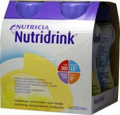 Nutridrink Vanille 200ml 4 Stuks