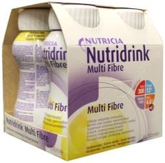 Nutridrink Multi fibre vanille 200ml 4 Stuks
