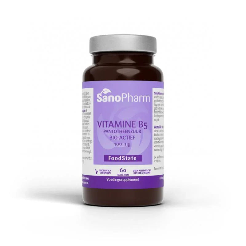 SanoPharm Vitamine B5 pantotheenzuur 100mg 60 Tabletten