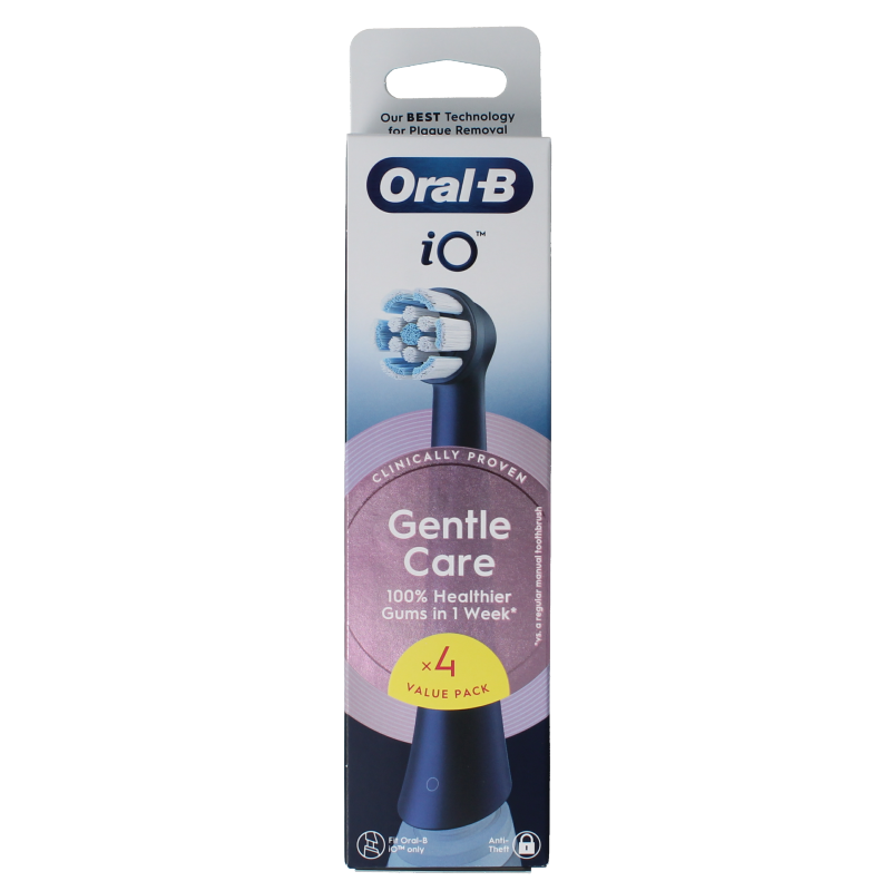 Oral B Opzetborstel IO gentle care zwart 4 Stuks