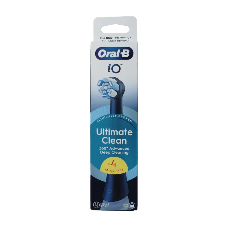 Oral B Opzetborstels ultimate clean black 4 Stuks