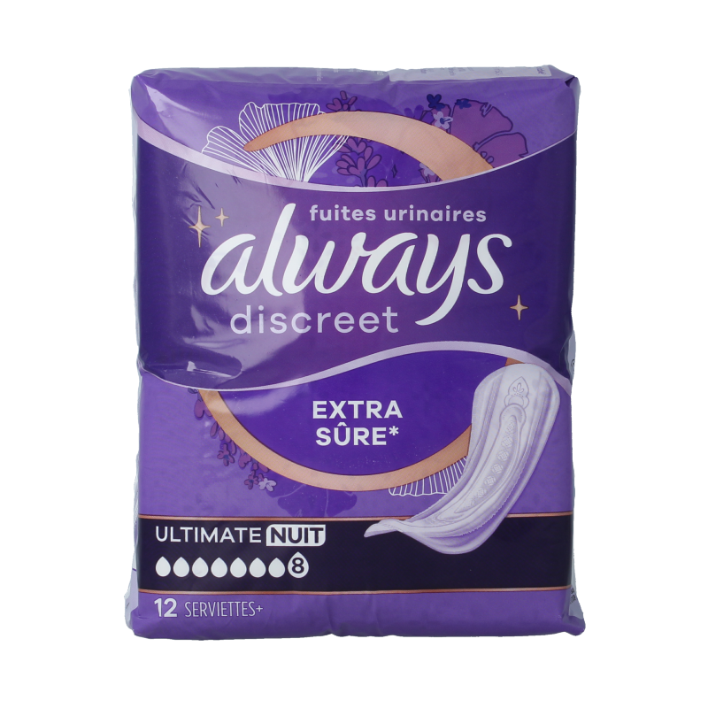 Always Discreet verband ultimate night 12 Stuks