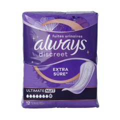 Always Discreet verband ultimate night 12 Stuks