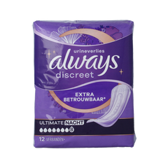 Always Discreet verband ultimate night 12 Stuks