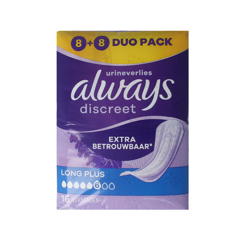 Always Discreet long+ 16 Stuks