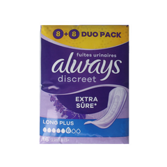 Always Discreet long+ 16 Stuks