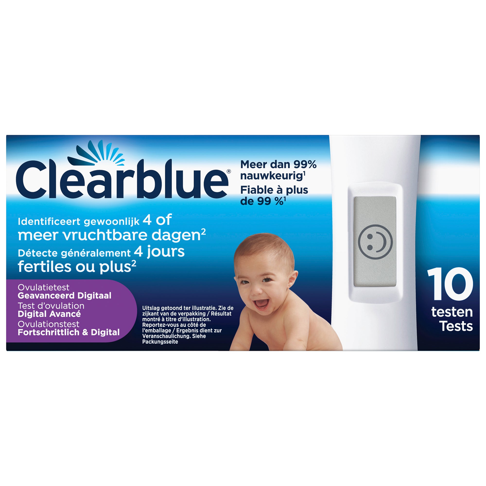 Clearblue Ovulatietest 4 dagen 10 Stuks