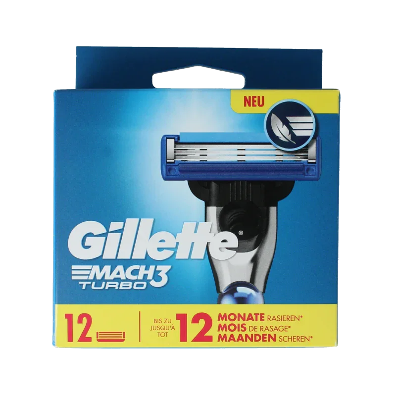 Gillette Mach 3 turbo blades 12 Stuks