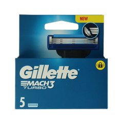 Gillette Mach3 turbo mesjes 5 Stuks